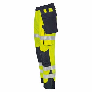 Pantalones de trabajo de seguridad de alta visibilidad para invierno, con logotipo personalizado reflectante de poliéster, multibolsillos, recién llegados, para unisex. - Product Image 3
