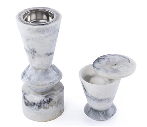 Hot Selling Swirled Resin bakhoor burner <b>Oud</b> holder with metal insert Aromatherapy mubakhar set Fragrance <b>diffuser</b> for home - Product Image 1