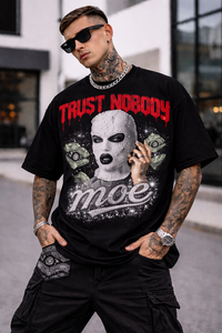 Camiseta DTG con Logotipo Personalizado, de Alta Calidad, Lavada, 280 GSM, con Estampado Gráfico, Corte Holgado, para Hombre, Proveedor OEM - Product Image 2