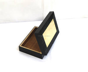 Caja de almacenamiento con incrustaciones de latón de madera hecha a mano de lujo personalizada forma rectangular al por mayor para almacenamiento y decoración de joyas - Product Image 3