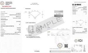 Bourn to shine - Diamante Cultivado en Laboratorio CVD de 2.50 Quilates, Corte Esmeralda, Color E, Claridad VS1, Certificado IGI - Product Image 2