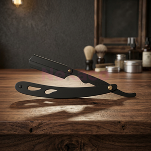 Barber Shaving Pocket Knife Straight Edge <b>Razor</b> Stainless Steel Safety Replaceable Blades Matte Black Professional <b>Razor</b> <b>Men</b> - Product Image 3