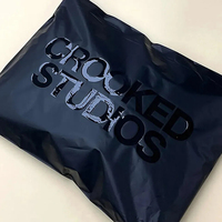 Sac d'expédition mat en polyéthylène auto-adhésif, emballage plastique personnalisé avec logo UV et spot noir
