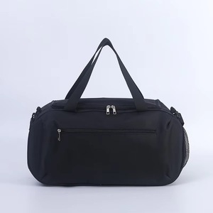 Light Gray 600D <b>Duffel</b> <b>Bag</b> 30-<b>40L</b> with Shoulder Strap and Zipper Pockets - Product Image 4