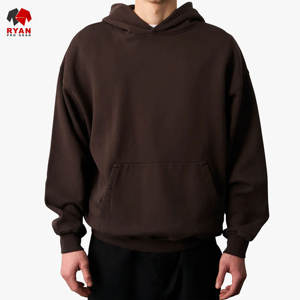 Sweat à capuche confortable et respirant en molleton 100% coton pour homme, personnalisable avec impression de logo, design OEM, par Ryan Pro Gear - Product Image 1
