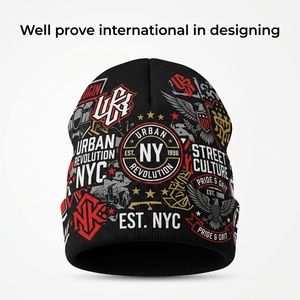 Bonnet ajustable personnalisé avec logo en strass, en tricot acrylique premium 300 GSM, bleu roi, pour l'hiver, style décontracté, motif diamant - Product Image 4
