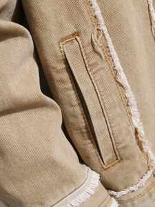 Chaqueta de Mezclilla de Algodón para Hombre OEM, Estilo Oversize, Ecológica y Transpirable, con Botones al Frente, Tendencia 2026 para Looks Casuales y Festivos - Product Image 4