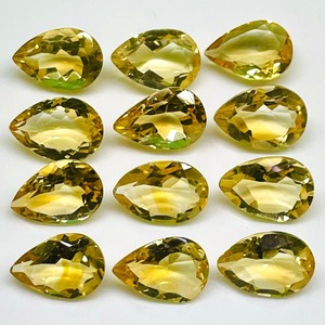 Citrine naturelle brésilienne 13mm 9mm, pierres de citrine taillées en poire, non traitées, prix de gros, en vrac, pour la fabrication de bijoux - Product Image 4