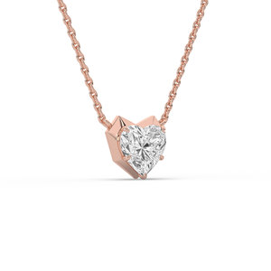 LUXESHINE Pendentif de luxe unique en diamant blanc de laboratoire taille cœur 1,5 carat, plaqué argent 925, certifié IGI, pour fiançailles et mariage - Product Image 2