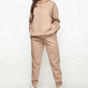 Survêtement pour femmes en coton de haute qualité, léger, respirant, hiver, taille élastique, poche cachée, avec OEM ODM - Product Image 1