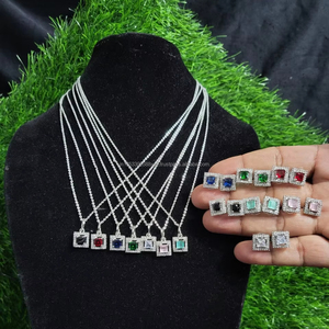 COLLAR COLGANTE TRADICIONAL Y DIAMANTE ARTIFICALAMERICANO INDIO COLGANTE CLÁSICO CHAPADO EN PLATA PARA MUJER Y NIÑA (PRECIO POR PCS) - Product Image 2