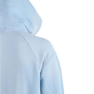 Nouveau sweat à capuche zippé pour homme, coupe courte et carrée, en molleton bouclette 100% coton 400 g/m², uni bleu ciel, à manches raglan, personnalisable - Product Image 2