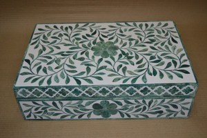 Boîte de rangement rectangulaire de luxe artisanale en os incrusté, hermétique, multifonctionnelle, pour bijoux, montres, accessoires, petite taille - Product Image 4