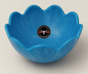 Bol à salade en résine multi-usages poli, bol de service de luxe pour les fêtes, décoration de cuisine, salle à manger et table - Product Image 2