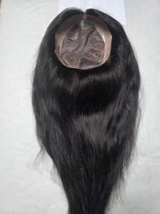Long Natural Black Human Hair <b>Wig</b> Mono Base Premium Quality Remy Hair Indian Hair For Women - Product Image 3