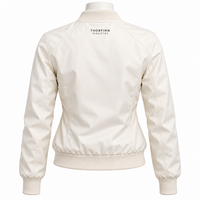 Veste bomber légère jaune tendance pour femmes, fermeture éclair, tissu respirant et chaud, service OEM