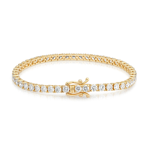 เพชรเลี้ยงในห้องปฏิบัติการ รับรองโดย IGI สร้อยข้อมือทอง 14K แบบเทนนิส ประดับเพชรแบบ Pave Setting ของขวัญงานหมั้นสุดหรู ของขวัญงานแต่งงาน เครื่องประดับชั้นดี - Product Image 5