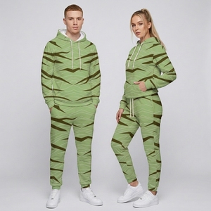 Tracksuit Custom Logo EU Size Polyester <b>Hooded</b> Athletic Full <b>Zip</b> Jogger Set Training Wear Autumn Quick - Product Image 3