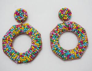 Pendientes de Aro de Moda de Calidad Premium 2026, Joyería con Cuentas, Hechos a Mano, Chapados en Oro, Románticos, Étnicos, Nuevos Diseños para Mujer - Product Image 2