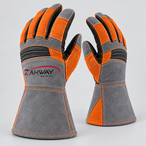 Gants de soudage en cuir tactiques à faible MOQ, longueur de poignet personnalisée, durables, pour usage extérieur et travail hivernal - Product Image 2