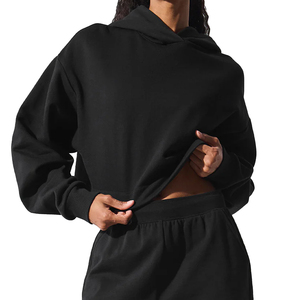 Premium Style Hoodie Women Oversized Pullover Cotton Blend Streetwear OEM Custom Logo Private Label Hoodie Supplier - Product Image 5