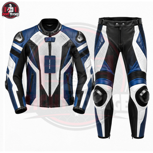 Équipement de moto de qualité supérieure en deux pièces, protection intégrale du corps, vêtements de course en cuir de vachette avec logo personnalisé - Product Image 2