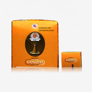 Cônes d'encens Masala parfumés de sandale de marque Satya populaires paquet de 10 g fournisseur en gros de cônes d'encens satya de l'Inde - Product Image 1