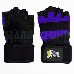 PU Material Hand Grips Elastic Gym <b>Gloves</b> Heavyweight for Weight Lifting Body Building Training Sports Fitness - Product Image 3