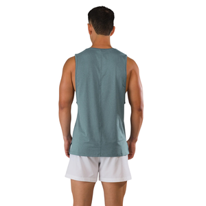 Débardeur athlétique bleu ardoise pour homme, léger, respirant, sans manches, pour l'entraînement sportif et le fitness - Product Image 2