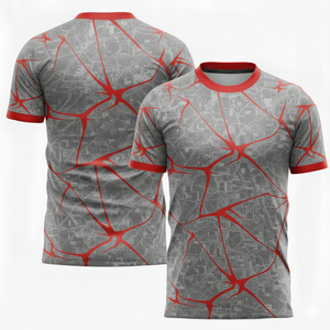 Impression par sublimation en gros, t-shirts en maille 100% polyester pour hommes, t-shirts de sport en maille OEM pour la promotion - Product Image 3