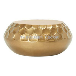 Table basse ronde moderne en or avec plateau en verre et structure en métal, montage facile, style classique, table gigogne pour salon - Product Image 3