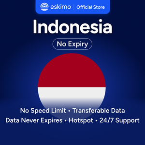 Tarjeta SIM digital local S-ID-10 para viajes Eskimo Top Digital (no requiere SIM física) para smartphones, datos para viajes a Indonesia - 10 GB sin caducidad de datos - Product Image 1