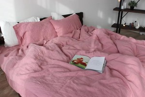 Ensemble de housse de couette en lin lavé vert forêt, literie douce avec taies d'oreiller, 100% lin - Product Image 6
