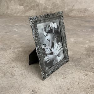 <b>Vintage</b> Metal Photo <b>Frame</b> Rectangle Ornate Design Vertical <b>Picture</b> Display Decorative Home Office Desk Accessory - Product Image 5