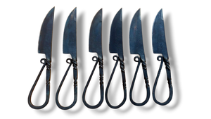 Couteau Viking en acier carbone forgé à la main, couteau à pointe tombante avec manche torsadé, 6 pouces OAL, couteau de chasse EDC - Product Image 6