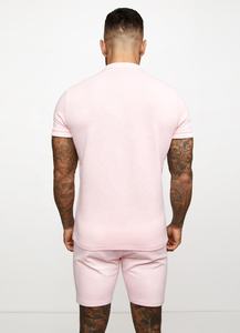 เสื้อโปโลแขนสั้นลายทางลำลองสำหรับผู้ชายเสื้อ100% ผ้าฝ้ายถักฤดูร้อน - Product Image 2