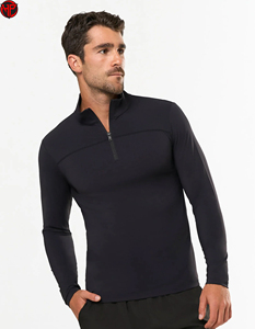 Custom Slim Fit Men Breathable <b>Track</b> Top Workout Athletic Sports Long Sleeve <b>t</b> Shirt Gym Tops for Men - Product Image 3