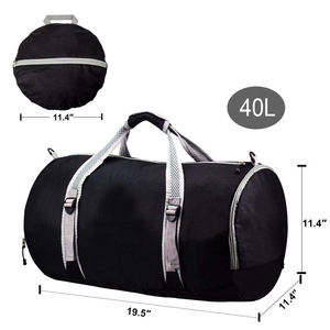 Portable Packable Travel Duffle <b>Bag</b> Water Resistant Cylinder Sport Weekender <b>Bag</b> Collapsible <b>Overnight</b> Tote for Men Women - Product Image 3