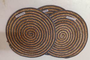 Set de table rond en jute et coton tissé de qualité supérieure pour la cuisine, les dîners et la décoration de fêtes, idéal pour les dessous de plat. - Product Image 2