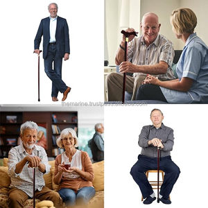 Handmade Đi Bộ Bằng Gỗ Mía Cho Nam Giới Phụ Nữ Sang trọng Phong Cách Gỗ Đi Bộ Gậy Cao Su Mẹo Lớn Trang Trí Thanh - Product Image 5