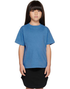 เสื้อยืดเด็กแขนสั้นทรงโอเวอร์ไซส์ พิมพ์โลโก้ตามสั่ง สีพื้น สำหรับเด็กหญิง เด็กชาย ไซส์พลัส พร้อมออกแบบลายของคุณเอง - Product Image 5