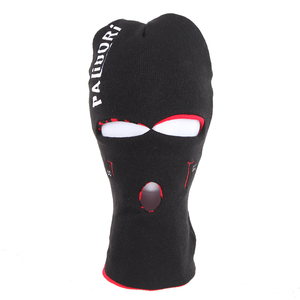 หน้ากากสกีแบบเต็มหน้า 3 รู ผ้าแจ็คการ์ด พิมพ์โลโก้ตามสั่ง สำหรับปั่นจักรยานกลางแจ้ง - Product Image 3