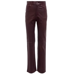 Pantalon en cuir véritable pour femme, taille mi-haute, en PU, hiver, faible MOQ, vente chaude, haute qualité, confortable, prix raisonnable - Product Image 1