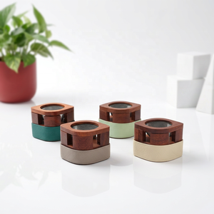 FAIZA CRAFT Brûleur d'encens Mubkhar en bois de séquoia fait main avec grille en métal, écologique, porte-bakhoor aromatique pour la maison - Product Image 1