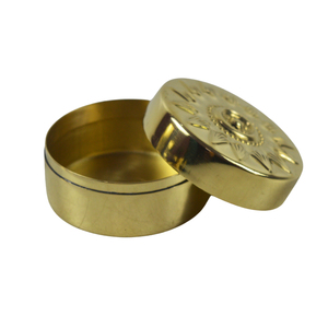 Church Pyx for Hosts Royal Designer Metal Shiny Brass Kumkum <b>Box</b> Dry Fruits Container Candy <b>Storage</b> <b>Bins</b> <b>Storage</b> Containers - Product Image 1