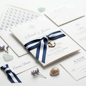 ริบบิ้นผ้าซาตินสีขาวลายทางกลางสีกรมท่า ขนาด 25 มม. 1 นิ้ว สำหรับทำเครื่องประดับผม โบว์ดอกไม้ บรรจุภัณฑ์ และงานฝีมือ ขายส่ง - Product Image 3