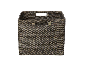 Artex HaiNam <b>Square</b> Natural Rattan Storage <b>Basket</b> With Handles Rustic Multi-Purpose Organizer - Product Image 4