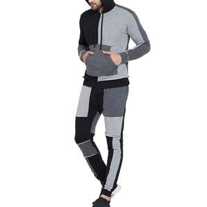 Custom <b>Men</b> Color Block Patchwork Tracksuit Hooded Sweatshirt <b>Joggers</b> 2 Piece Set <b>Slim</b> <b>Fit</b> Streetwear Casual <b>Men</b> Sweatsuit - Product Image 4