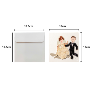 Tarjeta de Quilling con Diseño de Pareja Sonriente para Boda, Tema de Amor, Tarjeta de Felicitación 3D Hecha a Mano Personalizada para Boda - Product Image 2