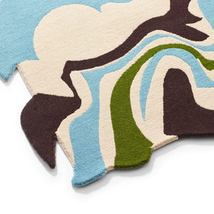Custom Hand Tufted Scandinavian Abstract Wool Area Rug with Latex Backing Washable for Home Hotel Prayer Use - Product Image 4